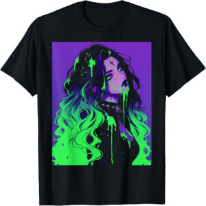 Cotton T Neon Punk T-shirt Neon Green Purple